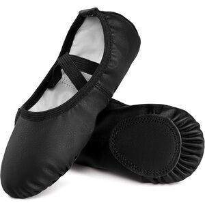 Dynadans Soft Faux Leather Black Ballet/Dance Shoes/Slippers Little Kid 13.5